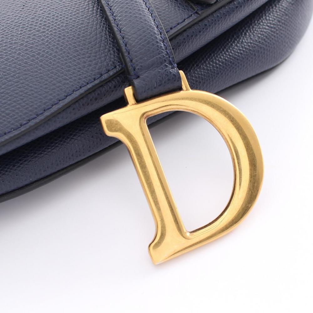 Dior Saddle Shoulder Bag Leather Navy - Picture 5 of 7